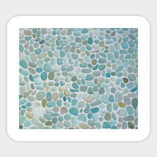 Blue and Brown Pebble Pattern Sticker